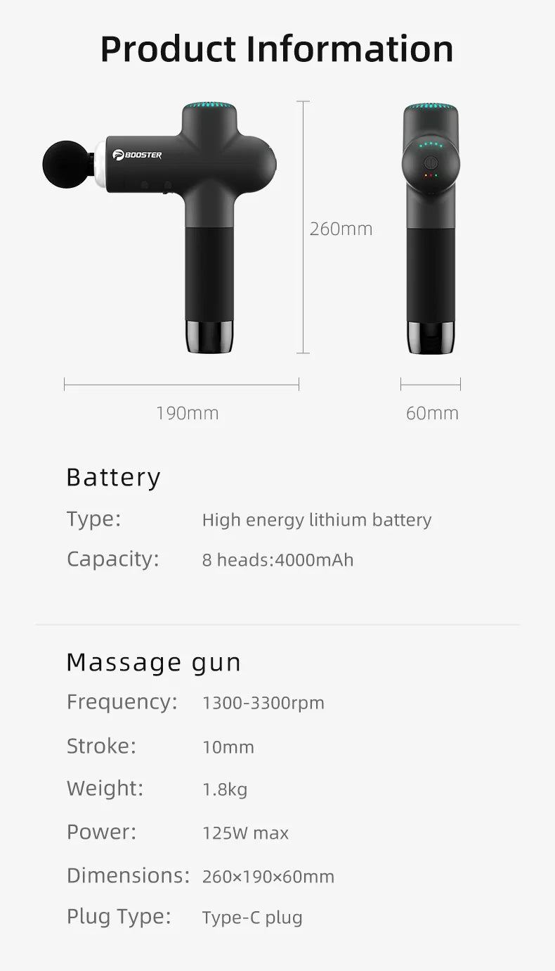 BoosterPro Smart Hit Massage Gun